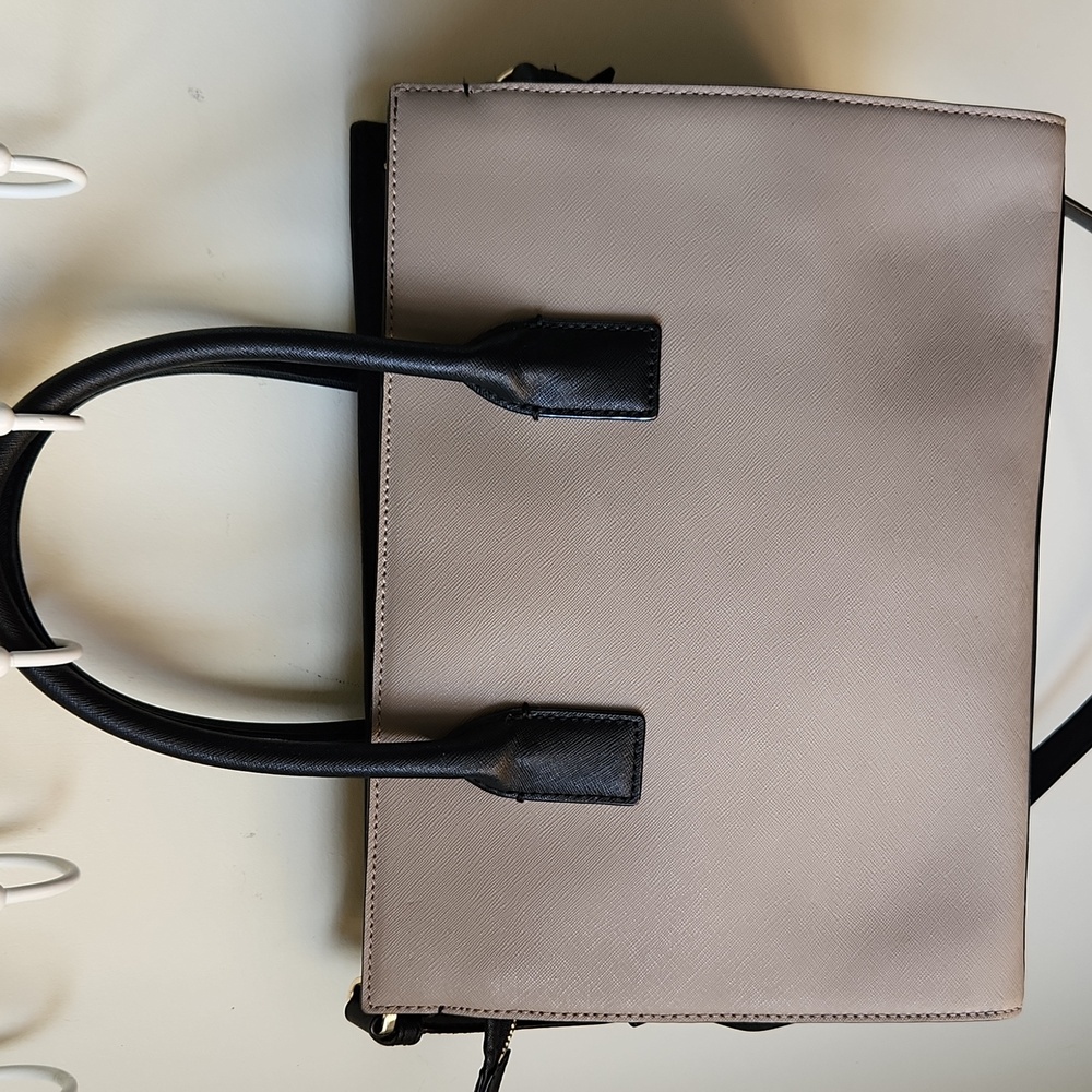 Kate Spade New York Black Taupe bag purse crossbody Leather - Picture 5 of 16